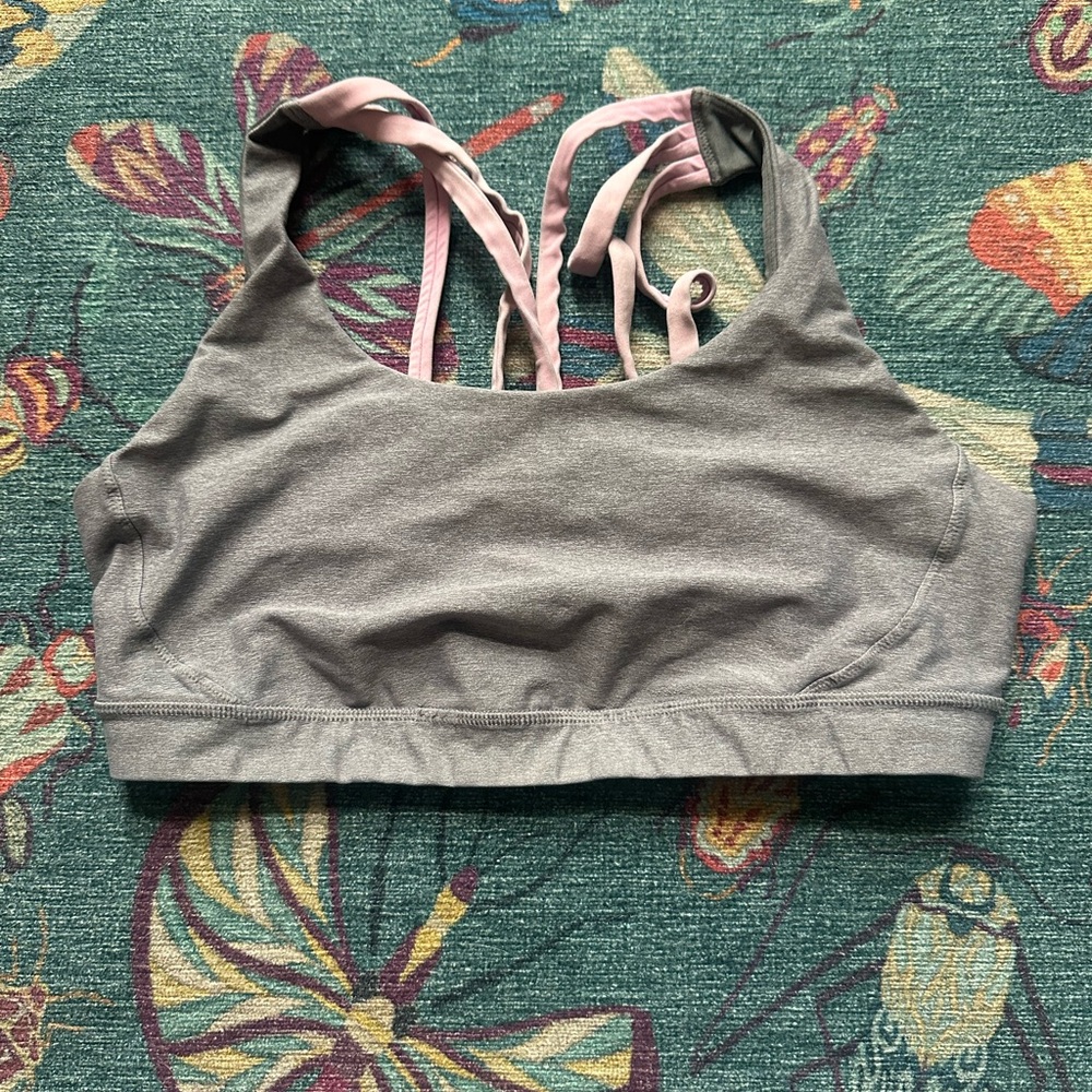 lululemon athletica Gray and Pink Sports Bra